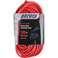 Vinyl Extension Cord, Outdoor, SJTW, 14/3 AWG, 13 A, 3 Outlet(s), 100' Nassau Supply