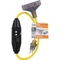 Shocksafe<sup>®</sup> GFCI Triple Tap Adapter, 125 V, 15 A, 3' Cord XC614 | Nassau Supply