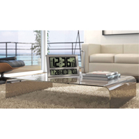 Jumbo Clock, Digital, Battery Operated, 16.5" W x 1.7" D x 11" H, Silver XD075 | Nassau Supply