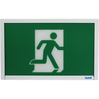 Running Man Exit Sign, LED, Battery Operated, 12" L x 7 1/2" W, Pictogram XE662 | Nassau Supply