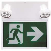 Running Man Exit Sign, LED, Battery Operated/Hardwired, 12" L x 12 1/2" W, Pictogram XE664 | Nassau Supply