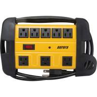 Workshop Surge Protector Power Strip, 8 Outlets, 1350 J, 1875 W, 6' Cord XH162 | Nassau Supply