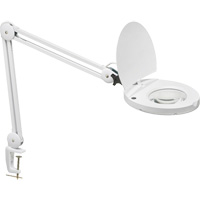 LED Magnifier with A-Bracket, 3 Diopter, LED Light, 47" Arm, C-Clamp, White XH199 | Nassau Supply