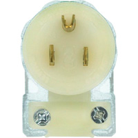 Angled Hospital Grade Extension Plug, Nylon, 15 Amps, 125 V Nassau Supply