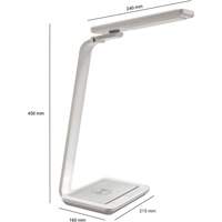 Desk Lamp with Wireless Charging, 10 W, LED, 17-2/5" Neck, White XI750 | Nassau Supply
