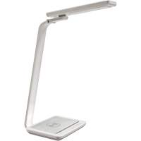 Desk Lamp with Wireless Charging, 10 W, LED, 17-2/5" Neck, White XI750 | Nassau Supply