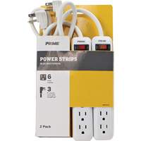 Bloc multiprise paquet de 2, 6 Prise(s), 3', 15 A, 1875 W, 125 V Nassau Supply