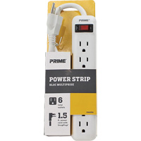 Bloc multiprise, 6 Prise(s), 1-1/2', 15 A, 1875 W, 125 V Nassau Supply