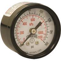 Economy Pressure Gauge, 1-1/2" , 0 - 160 psi, Back Mount, Analogue Nassau Supply